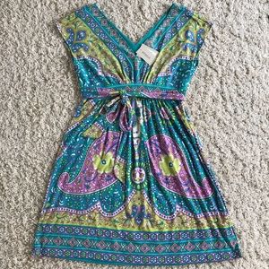 ECI Multi Colored Dress. Size 12 NWT